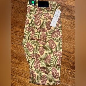 Kayden K Wood Leaf Palm Pocket Shorts Sizes 36 Slim - NWT